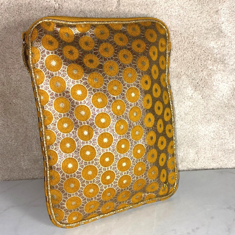 Stephanie Johnson Gold Pouch - OS - Metallic Sunburst Tablet Case Accessory